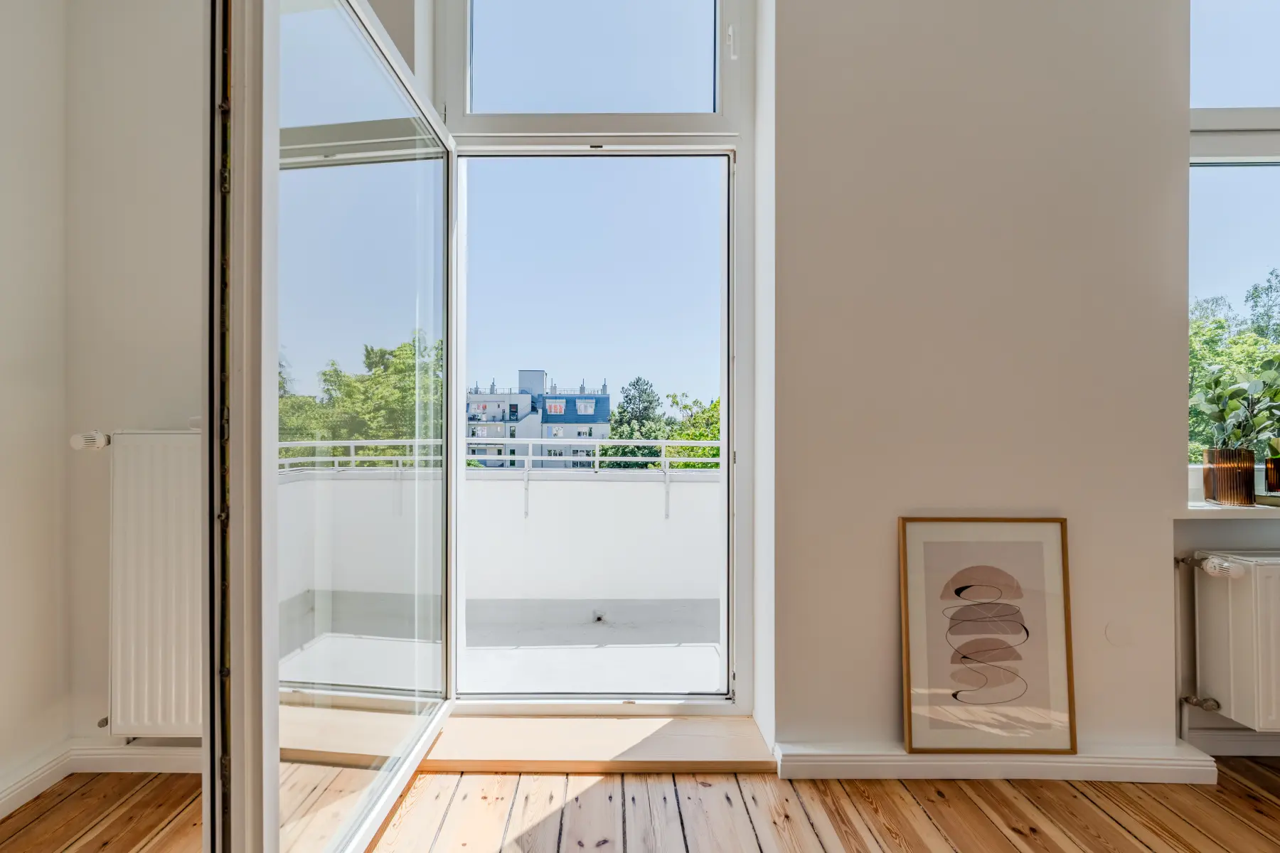 Heller Zugang zum Balkon